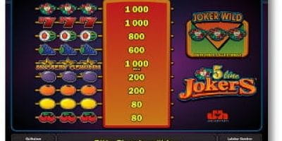 5 Line Jokers Spielautomat