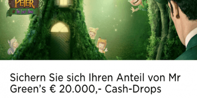 Gewinne ein Teil vom 20.000 Euro Cash-Drop Preis im Mr Green Casino